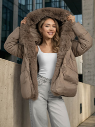 Dámská Bunda Tmavě-Béžové OZONEE O/16M9179/84Z