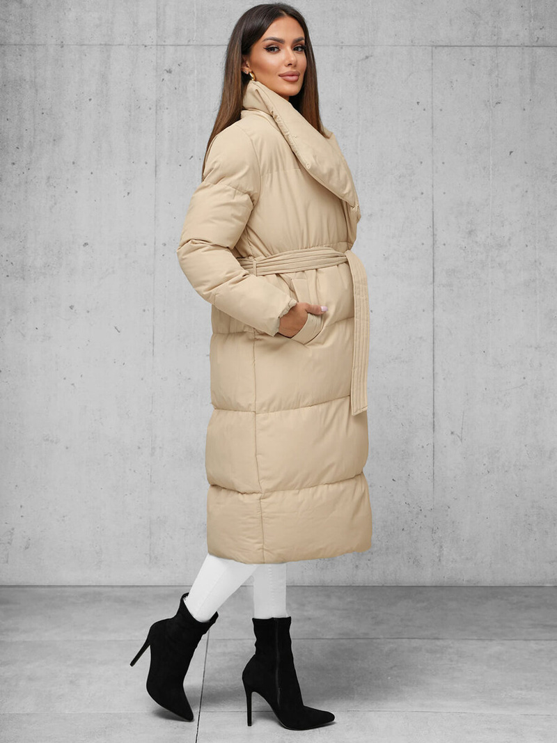 Dámská Bunda Béžová OZONEE JS/M737/62Z