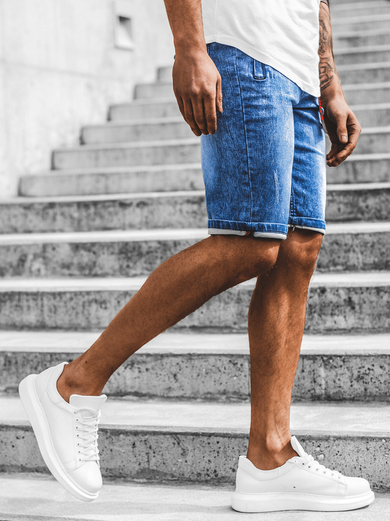 Pánské džínové kraťasy Modré OZONEE RF/HY341/2