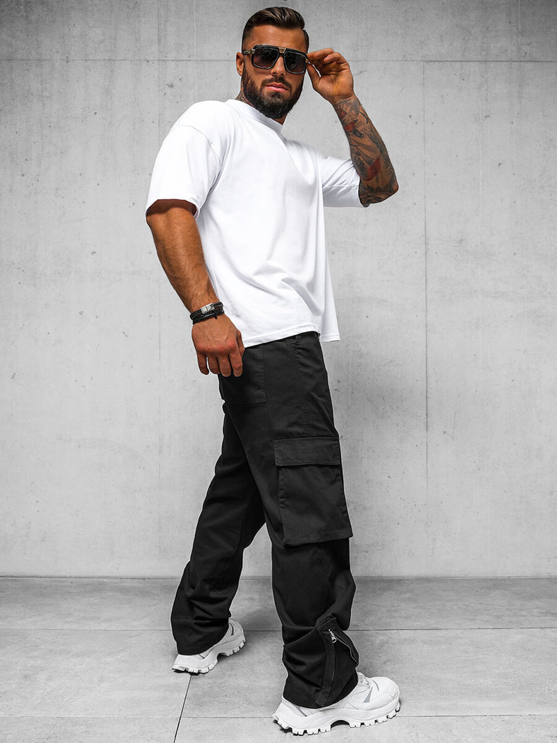 Pánské Kalhoty Černé OZONEE O/G3016Z