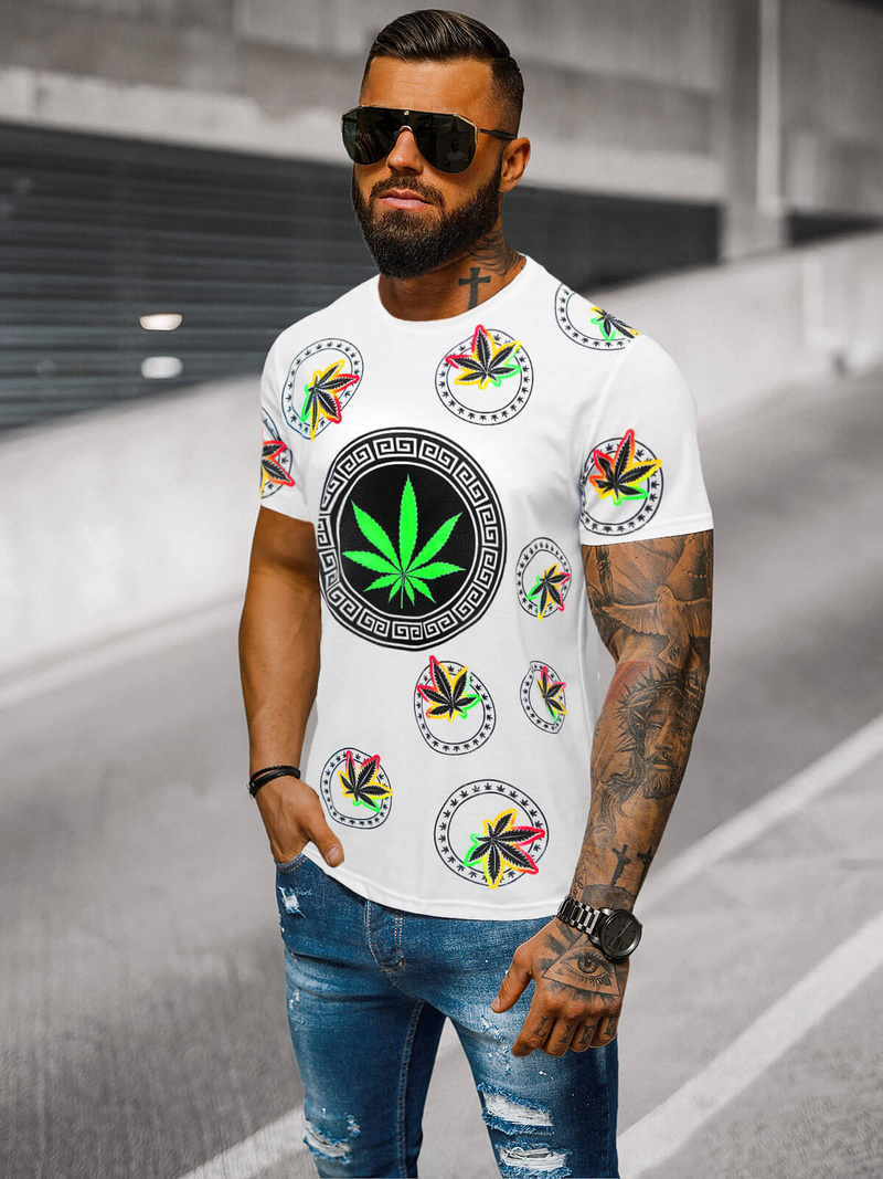 Pánské Tričko Bílé OZONEE O/T135/1