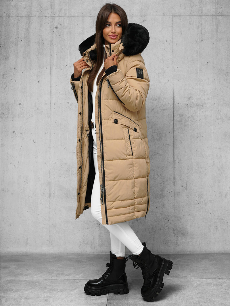 Dámská Bunda Béžová OZONEE O/W377