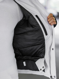 Pánská Zimní Bunda Světle-Šedá OZONEE JS/91M9906/280