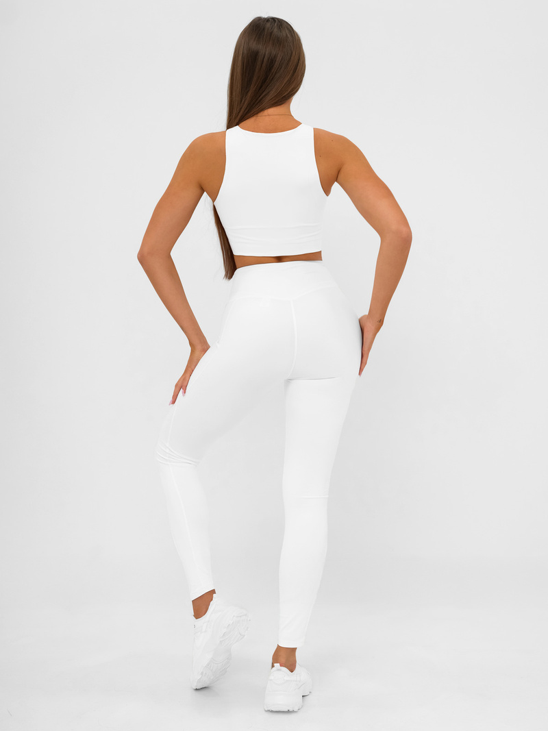 Dámské Legíny Bílé OZONEE JS/17K585/1