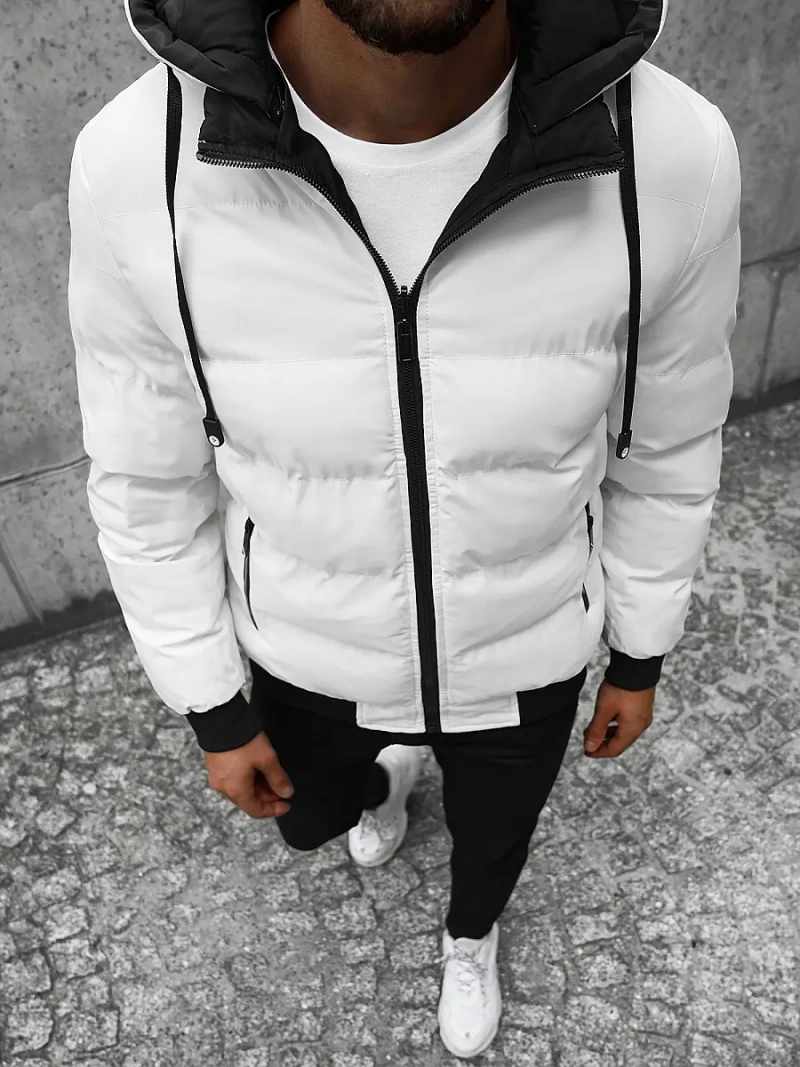 Pánská Oboustranná Bunda Bílá OZONEE JS/M761/281