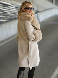 Dámský Kabát Ecru OZONEE JS/61M8509/280