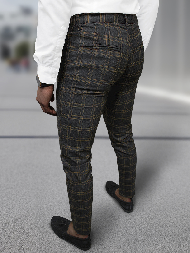 Pánské Chino Kalhoty Grafitové OZONEE DJ/5632