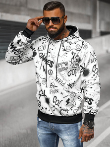 Pánská Mikina Bílá OZONEE JS/8B1227/1