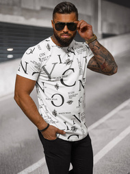 Pánské Tričko Bílé OZONEE O/T6482