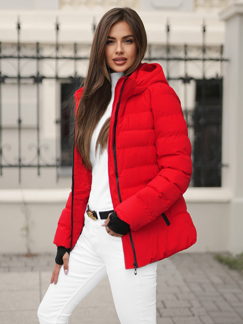 Dámská Bunda Červená OZONEE JS/M769/270Z