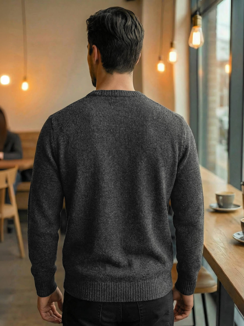 Pánský Svetr Grafitový OZONEE JS/59B3607/5