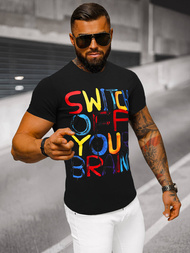 Pánské Tričko Černé OZONEE O/T125/3Z