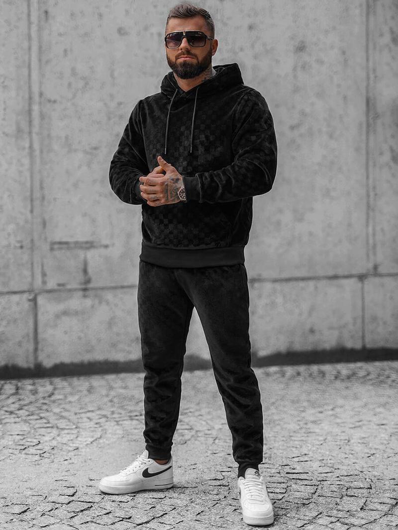 Pánská Tepláková Souprava Černá OZONEE O/3A82