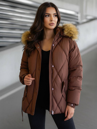 Dámská Zimní Bunda Čokoláda OZONEE JS/5M3329/158Z