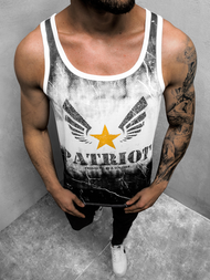 Pánské Tílko Bílé OZONEE JS/SS11056Z