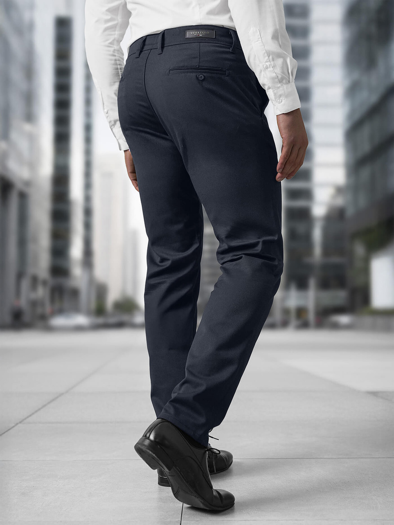 Pánské Chino Kalhoty Námořnické Modré OZONEE V/5100