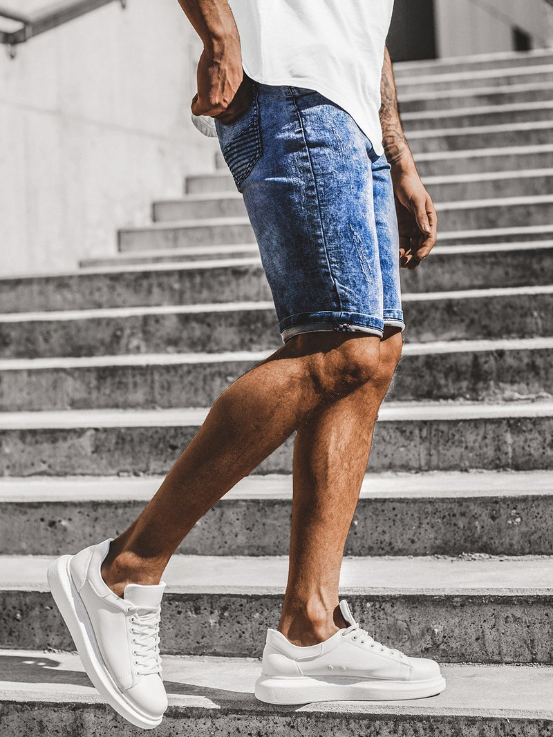 Pánské džínové kraťasy Modré OZONEE RF/HY321