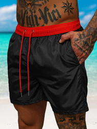 Pánské koupací šortky černo/červené OZONEE JS/17K561/1