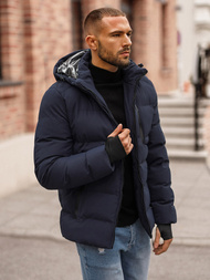 Pánská Zimní Bunda Námořnická Modřá OZONEE JS/5M756/215Z