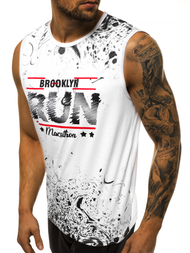 Pánské Tílko Bílé OZONEE JS/KS2075