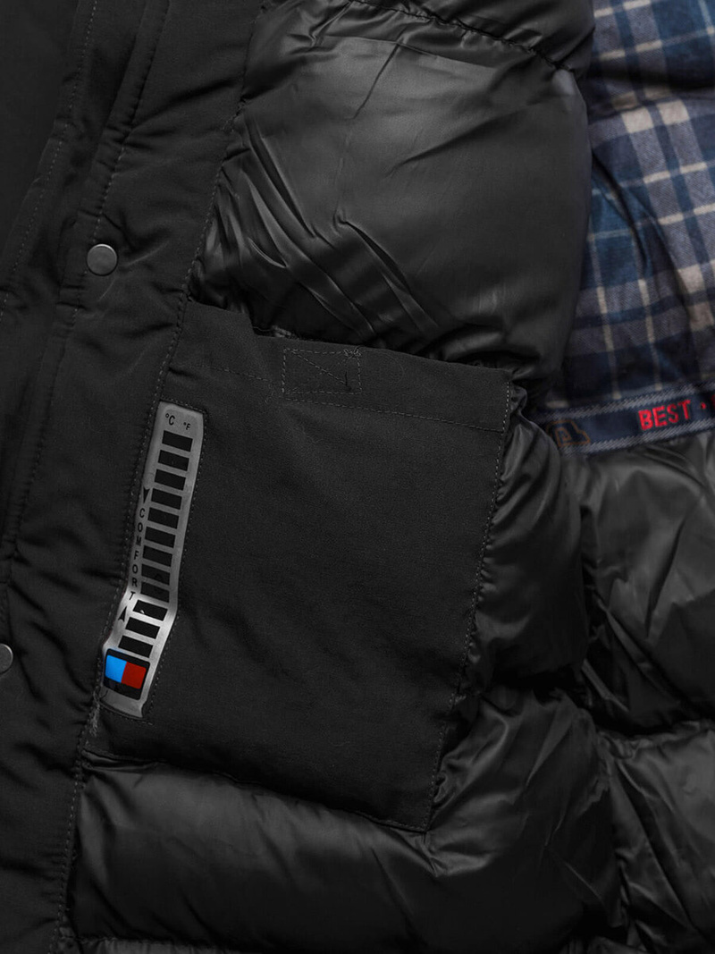 Pánská Zimní Bunda Černá OZONEE JS/5M718/392