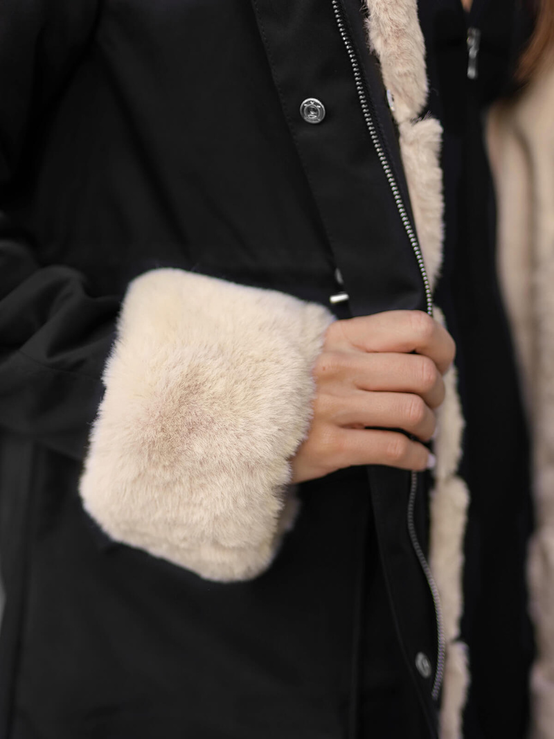 Dámská Zimní Bunda Černá OZONEE JS/M763/392Z