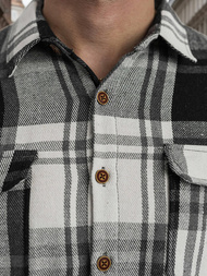 Pánská košile černobílá OZONEE NB/MC728N/3