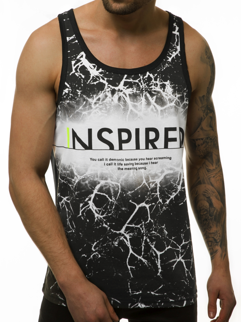 Pánské Tílko Bílé OZONEE JS/SS11050