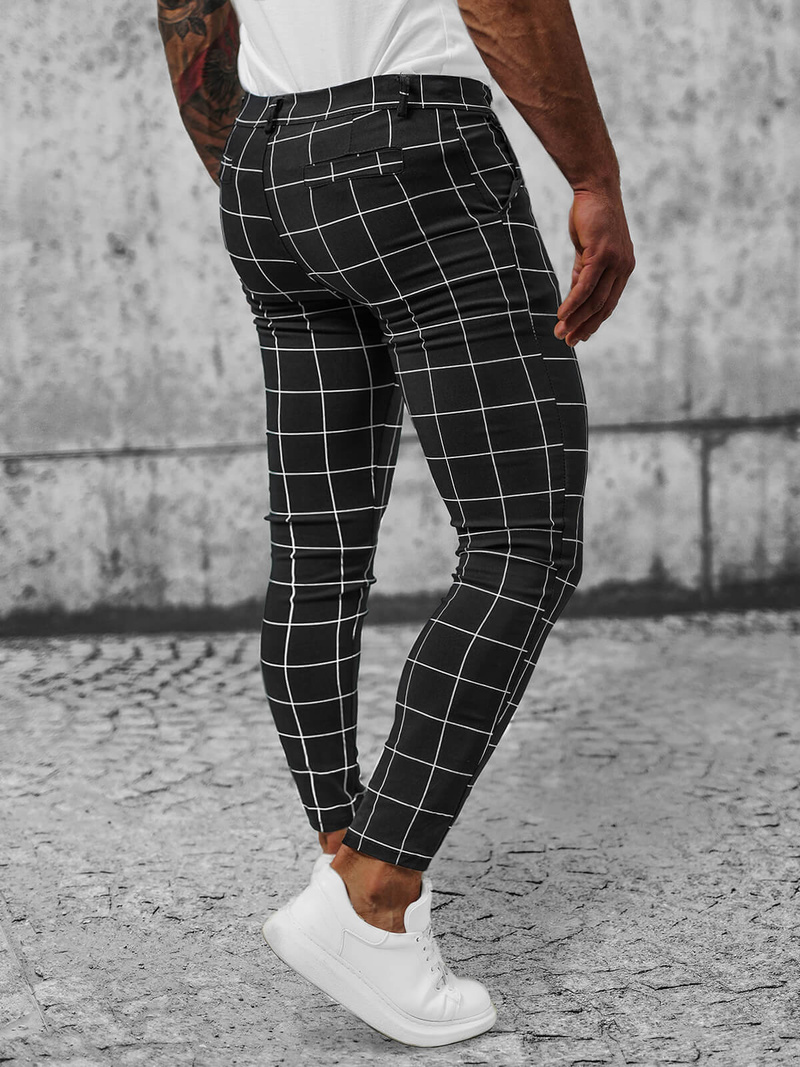 Pánské Chino Kalhoty Černé OZONEE O/P4009