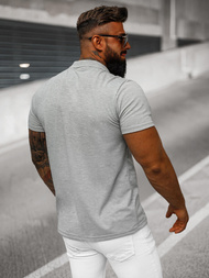 Pánské Polo Tričko Šedé OZONEE JS/8T80/2Z