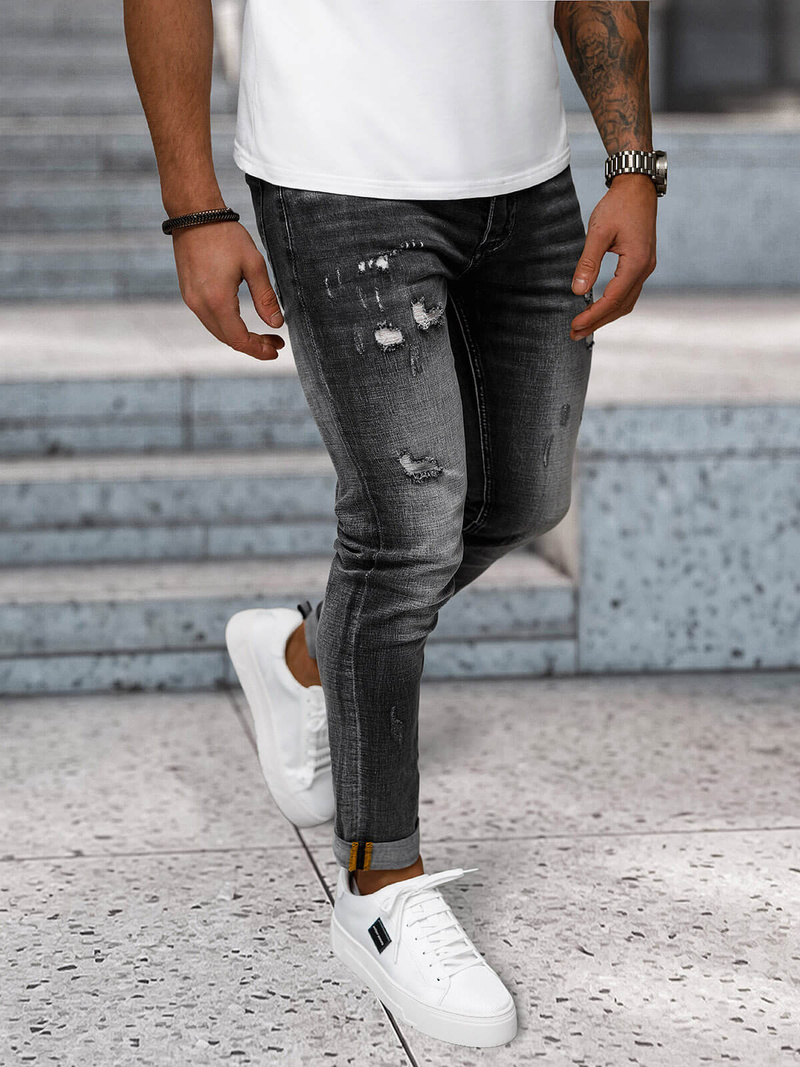 Pánské Džíny Černé OZONEE NB/MP0169G