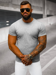 Pánské Tričko Šedé OZONEE JS/712005Z 