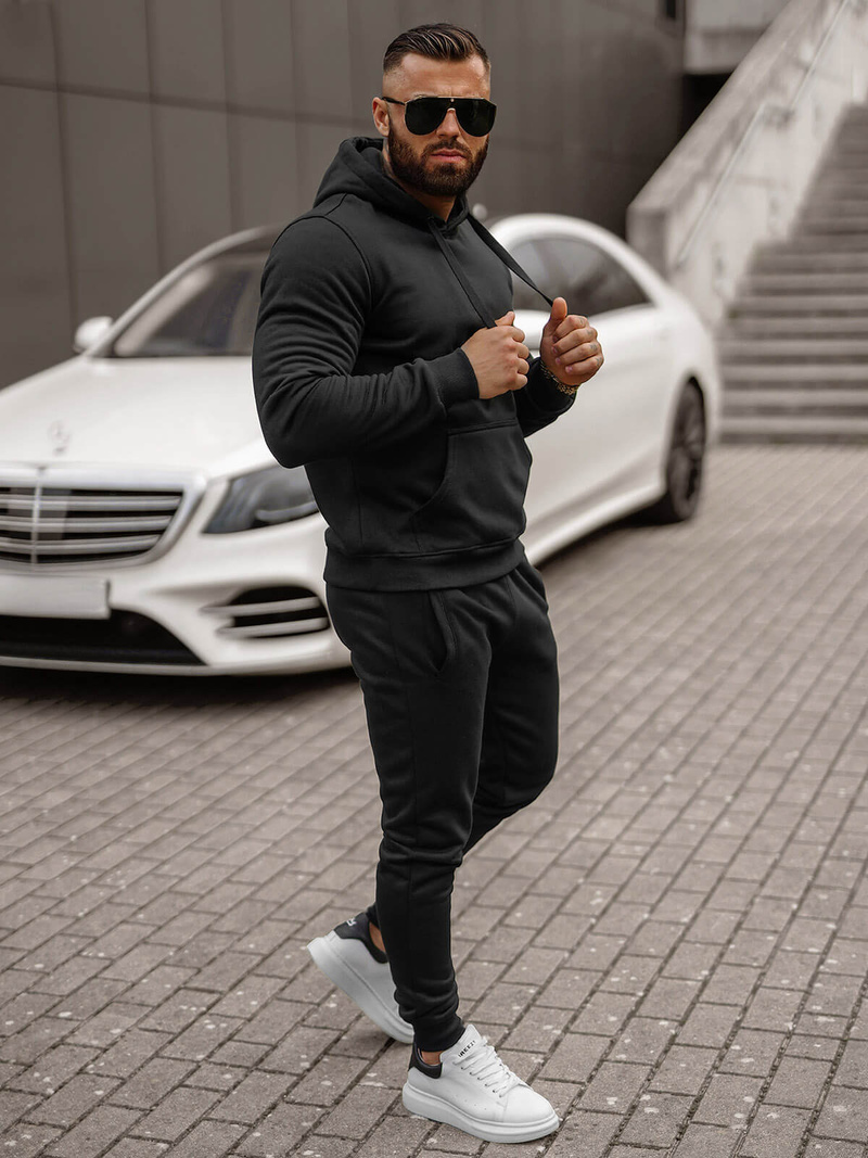 Pánská Tepláková Souprava Černá OZONEE JS/68C10381/3Z