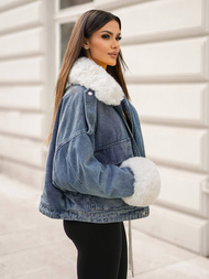 Dámská Džínová Bunda Modrá OZONEE JS/11Z8219