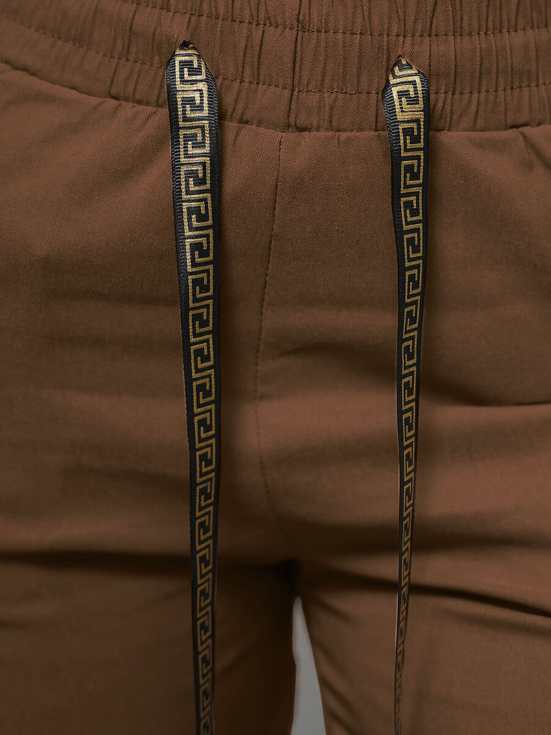 Dámské Chino Kalhoty Tmavě-Hnědé OZONEE O/7737