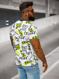 Pánské Tričko Bílé OZONEE JS/8T1210/1