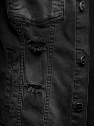 Pánská Džínová Bunda Černá OZONEE NB/MJ506NZ