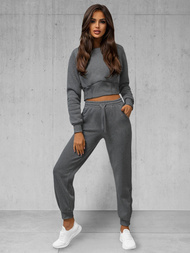 Dámská dvoudílná tepláková souprava grafitová OZONEE JS/8C78/5Z