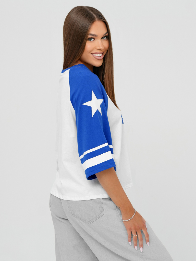 Dámské Tričko Bílo-Modré OZONEE JS/R62493