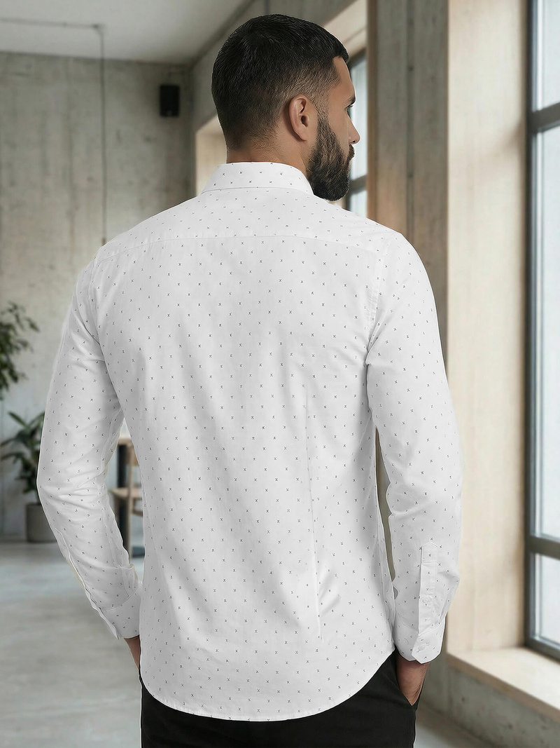 Pánská Košile Bílá OZONEE V/V180Z