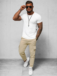 Pánské Chino Kalhoty Béžové OZONEE O/1404SP