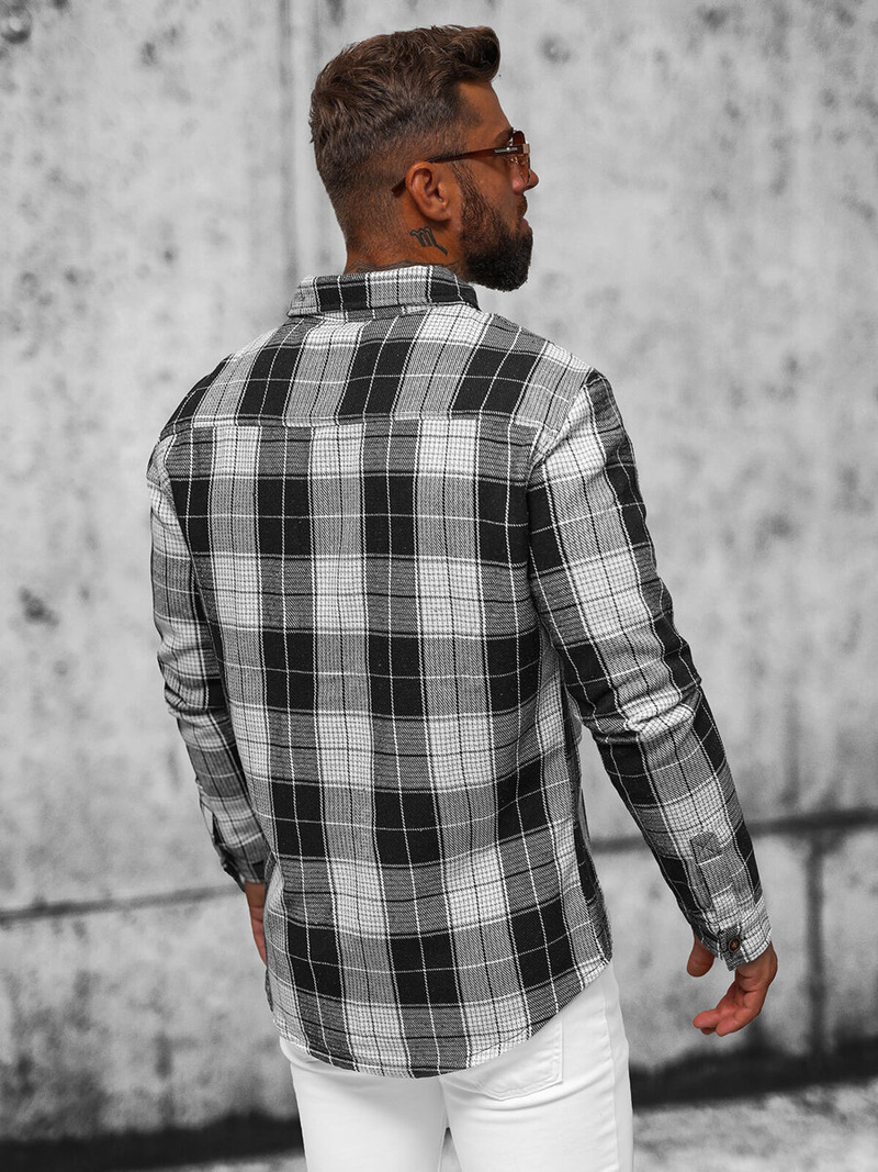 Pánská košile černá OZONEE NB/MC727N