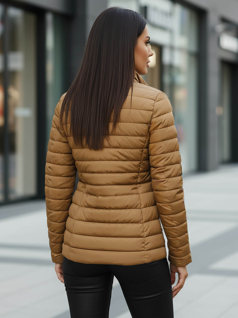 Dámská Bunda Tmavě-Béžové OZONEE JS/16M9109/84Z