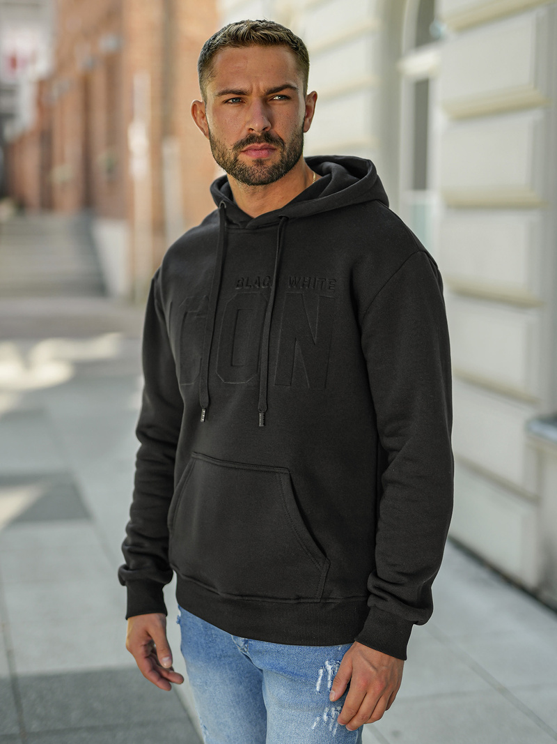 Pánská Mikina Černá OZONEE JS/8B1773/3