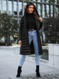 Dámský Kabát Černý OZONEE JS/5M3159/392Z