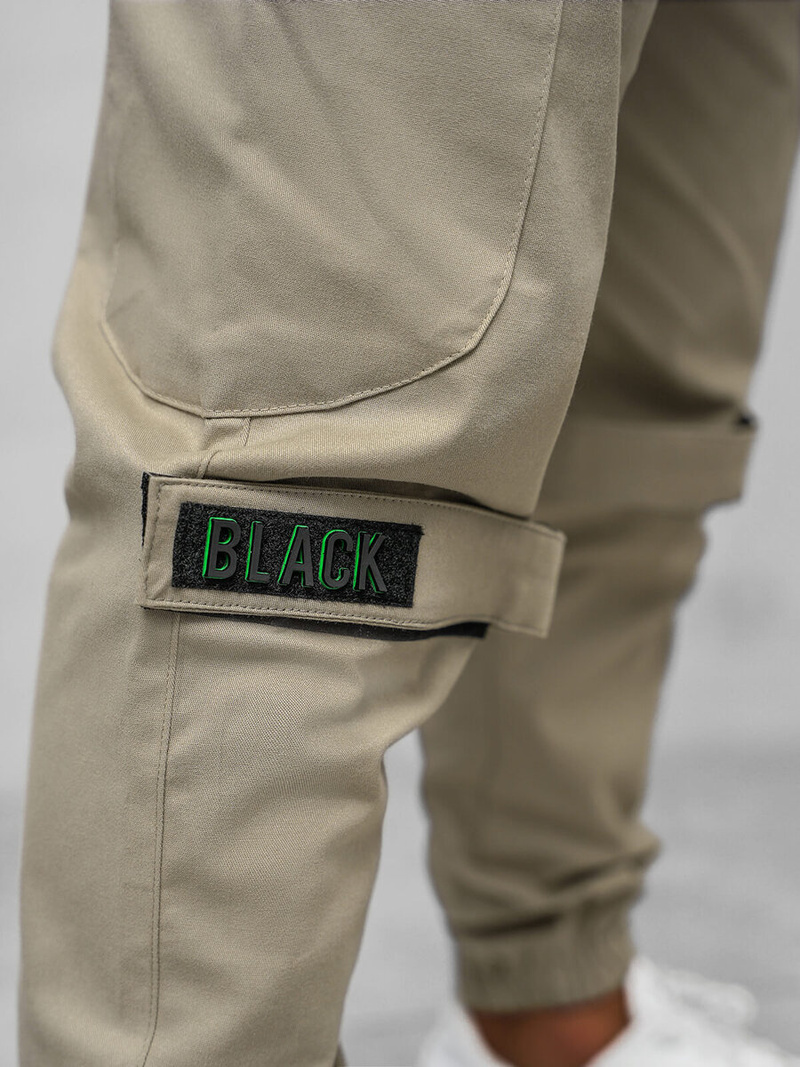 Pánské Chino Jogger Kalhoty Béžové OZONEE O/G3014Z