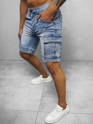 Pánské Džínové Kraťasy Světle Modré OZONEE NB/MP0039BC