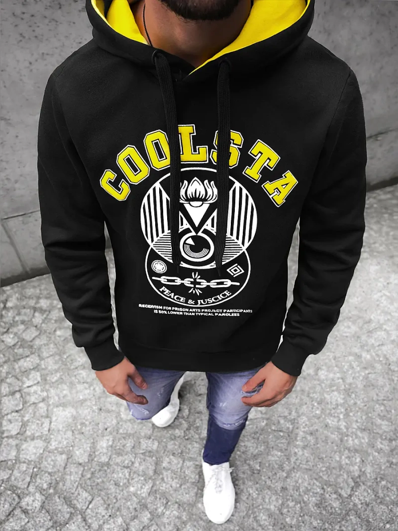 Pánská Mikina Černá OZONEE JS/Y10036