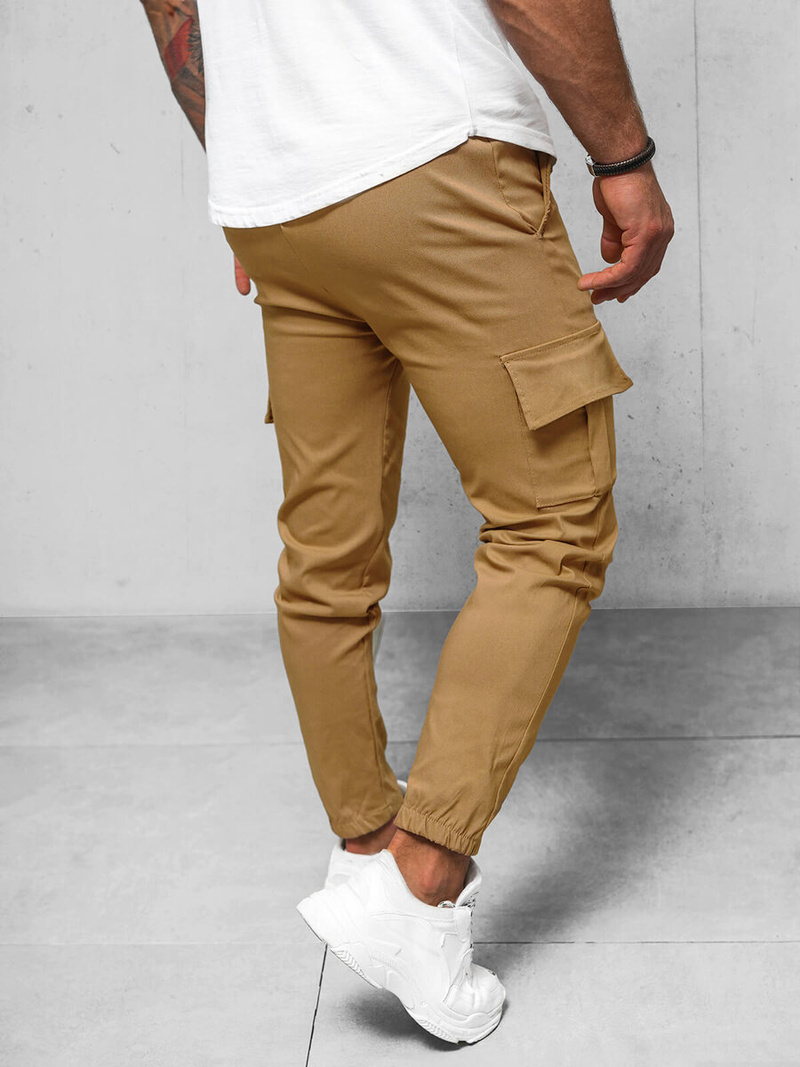 Pánské Chino Kalhoty Camelové OZONEE O/1404SP