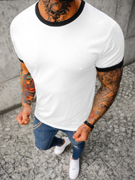 Pánské Tričko Bílé OZONEE JS/8T83/1